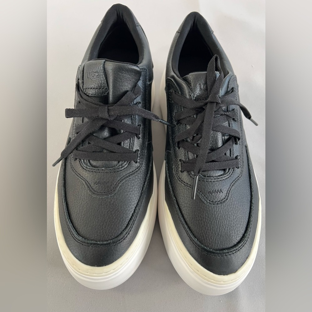 Size‎ 11 - Women's UGG Marin Mega Lace Platform Leather Sneakers - Black NWOB